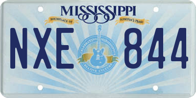 MS license plate NXE844