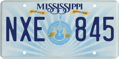 MS license plate NXE845