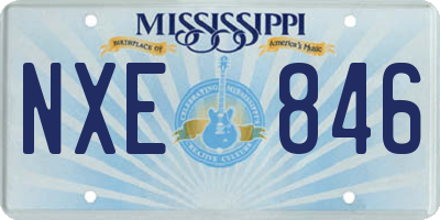 MS license plate NXE846