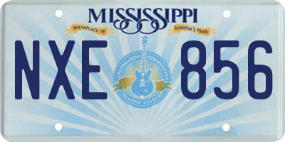 MS license plate NXE856