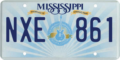 MS license plate NXE861