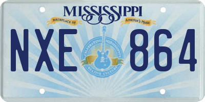 MS license plate NXE864