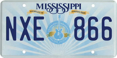 MS license plate NXE866