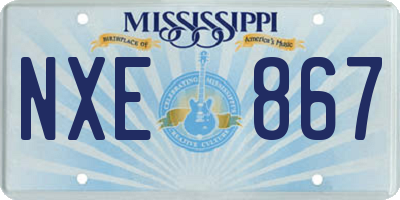 MS license plate NXE867