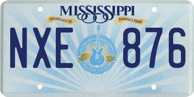 MS license plate NXE876