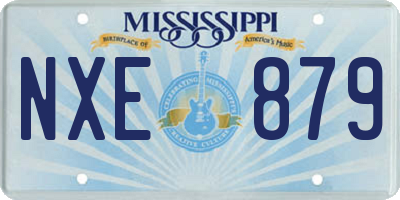 MS license plate NXE879