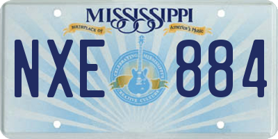 MS license plate NXE884