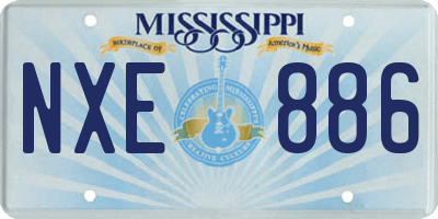 MS license plate NXE886
