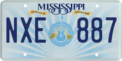 MS license plate NXE887