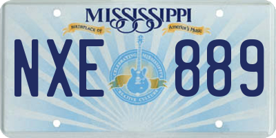 MS license plate NXE889