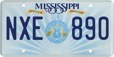 MS license plate NXE890