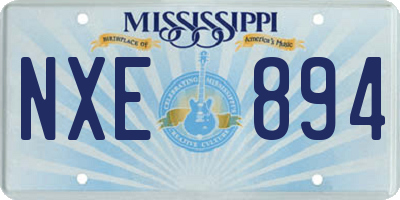 MS license plate NXE894