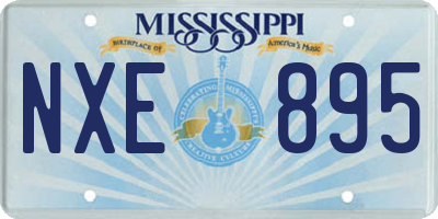 MS license plate NXE895