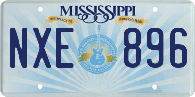 MS license plate NXE896