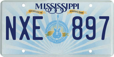 MS license plate NXE897