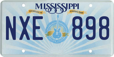 MS license plate NXE898