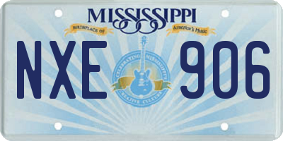 MS license plate NXE906