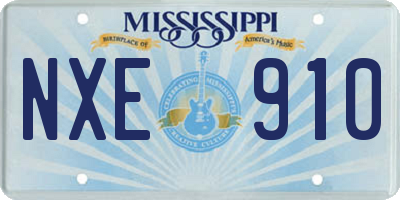 MS license plate NXE910