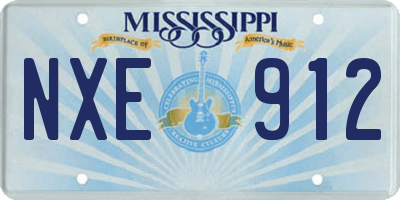 MS license plate NXE912