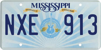 MS license plate NXE913