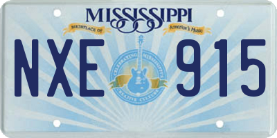 MS license plate NXE915