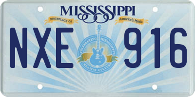MS license plate NXE916