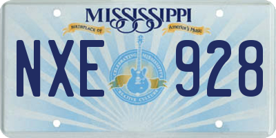 MS license plate NXE928