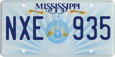 MS license plate NXE935