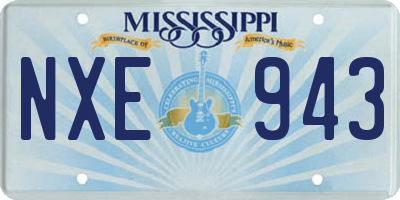 MS license plate NXE943