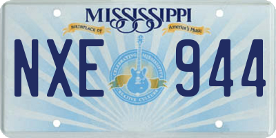 MS license plate NXE944