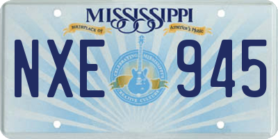 MS license plate NXE945