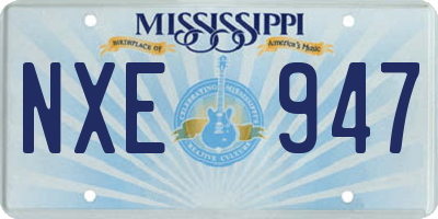 MS license plate NXE947