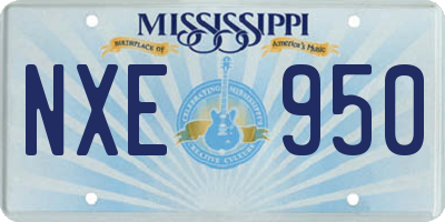 MS license plate NXE950