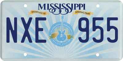 MS license plate NXE955