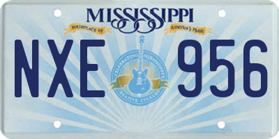 MS license plate NXE956