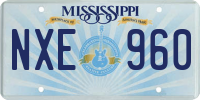 MS license plate NXE960