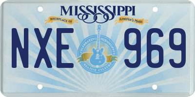 MS license plate NXE969