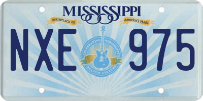 MS license plate NXE975