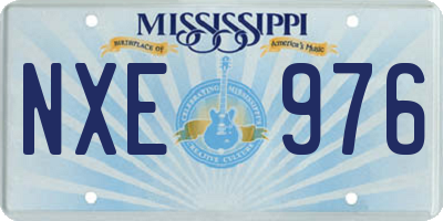 MS license plate NXE976