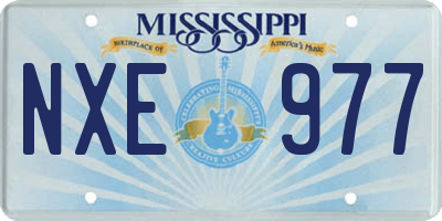 MS license plate NXE977