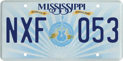 MS license plate NXF053