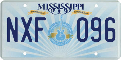 MS license plate NXF096