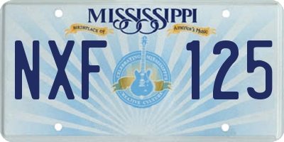 MS license plate NXF125