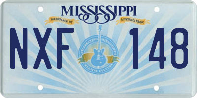 MS license plate NXF148