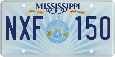 MS license plate NXF150