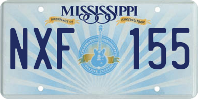 MS license plate NXF155
