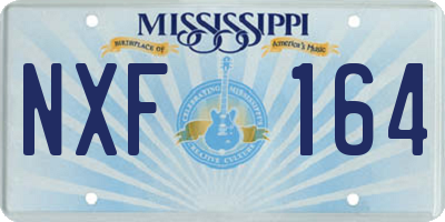 MS license plate NXF164