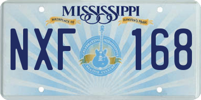 MS license plate NXF168
