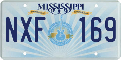 MS license plate NXF169