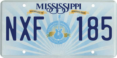 MS license plate NXF185